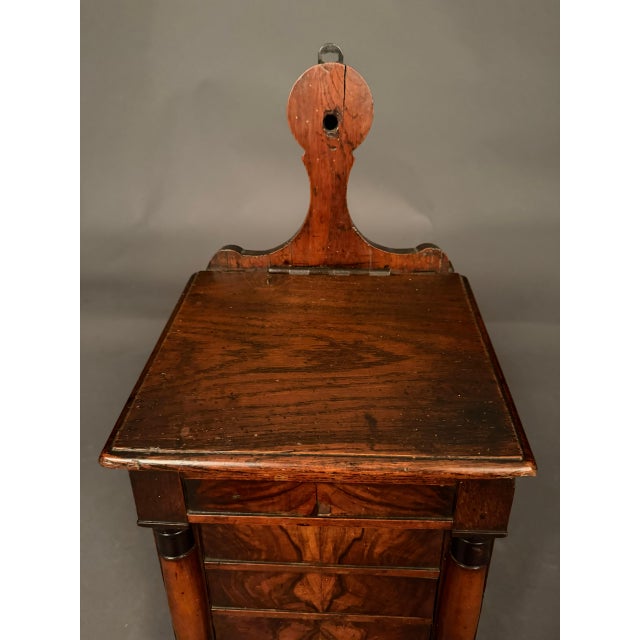 Wood 19th Century French Walnut Salt Box With Burl Walnut Drawer, Lift Lid & Brass, Circa 1820 For Sale - Image 7 of 11
