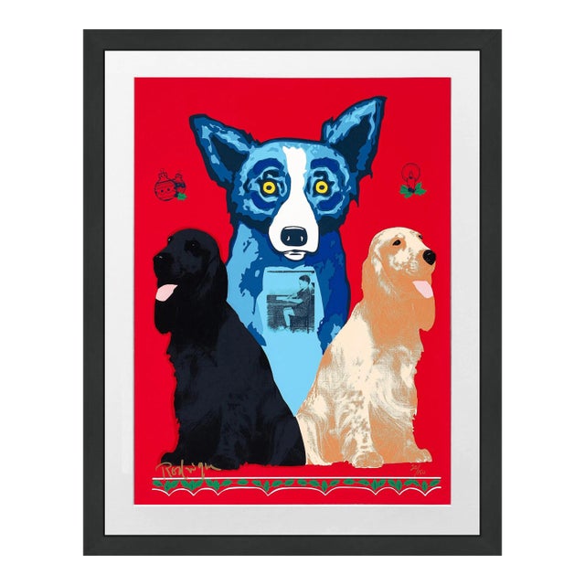 George Rodrigue, George's Sweet Inspirations, Hand Signed Screen Print, 20/150, Blue Dog, Framed, 2000 For Sale