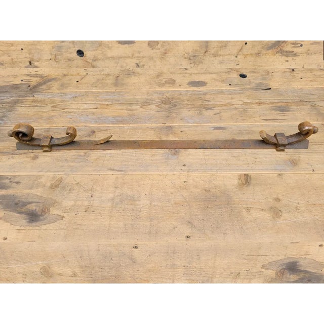 Gray Antique Long Cast Iron Beam Anchor from Cityhall of Antwerp For Sale - Image 8 of 8