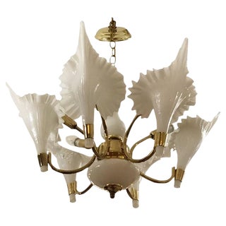Mid-Century Italian Murano Chandelier For Sale