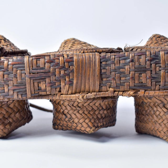 Early 20th Century Early 20th Century Very Rare Kuba Triple Lidded Basket For Sale - Image 5 of 15