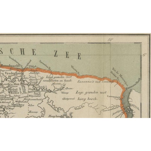 Late 19th Century Suriname, Curaçao and Dutch Guinea Jacob Kuyper Colonial Atlas Map, 1882 For Sale - Image 5 of 14