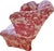 Custom Wingback Chair in Red Raspberry and Cream in Heritage Toile by Brunschwig & Fils For Sale - Image 16 of 17