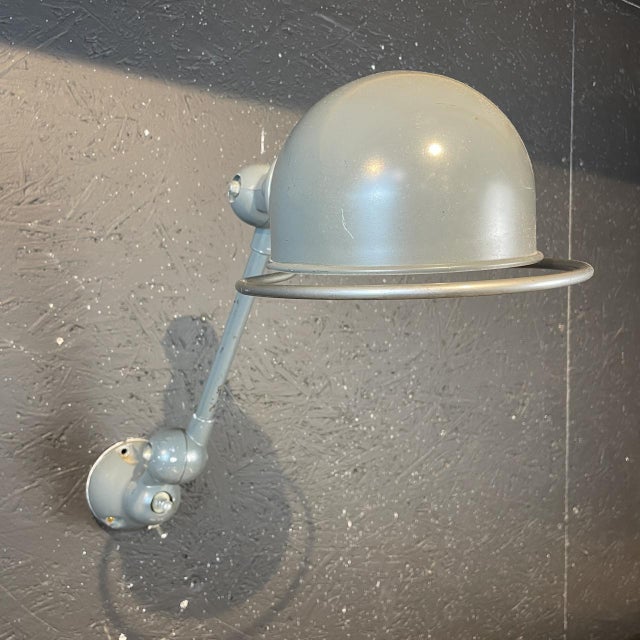 Vintage Grey Jielde Wall Light from Jean-Louis Domecq, 1950s For Sale - Image 6 of 7