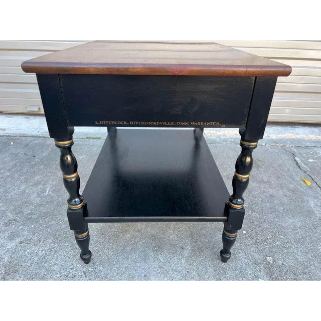 Late 20th Century L.Hitchcock 2 Tier Side Table For Sale - Image 11 of 12