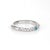 Modern Adolfo Courrier Pave Turquoise Diamond Stacking Ring 18 Karat Gold Jewellery size 6.75 For Sale - Image 3 of 7