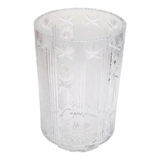 20th Century Crystal Vase, Czech For Sale