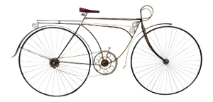 Curtis Jere Bike Metal Spinning Wheels Wall Sculpture, Signed 1986