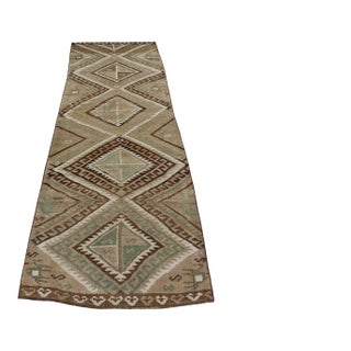Vintage Turkish Rug Runner - 33"x111" For Sale