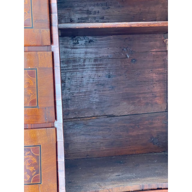 Early 19th C Boho German Secretaire Desk Richly Inlayed With Chair For Sale - Image 9 of 9