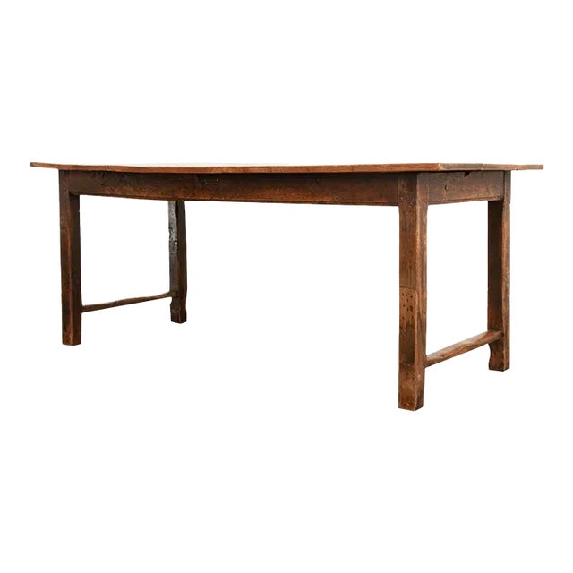 19th Century English Elm & Ash Farm Table For Sale
