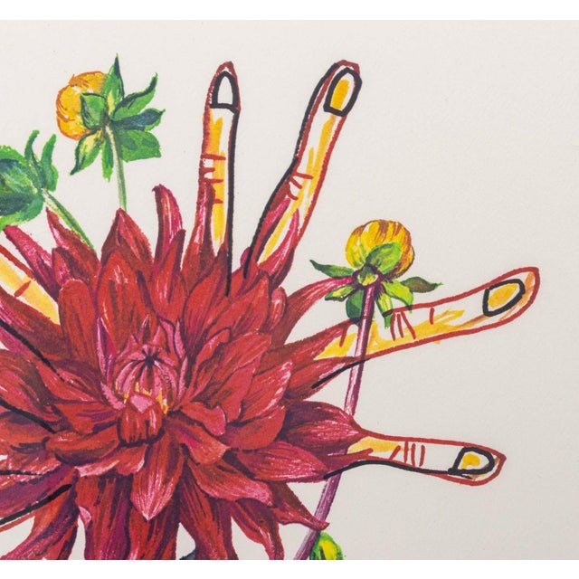 1970s Salvador Dali "Dahlia (Fingers)" Etching, 1972 For Sale - Image 5 of 12