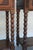 Brown Neo-Basque Carved Oak Single Drawer Nightstands by Charles Dudouyt, France, 1930s, Set of 2 For Sale - Image 8 of 11