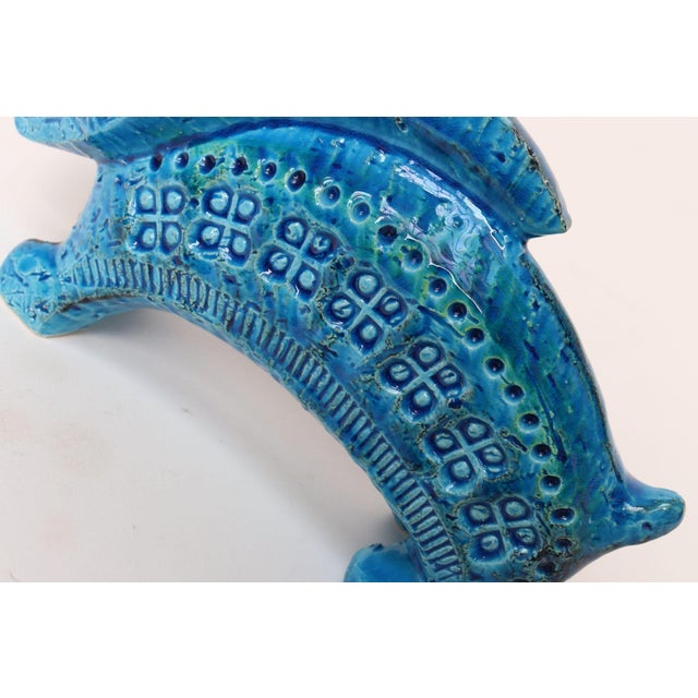 Italian Bitossi Rimini Blu Ceramic Bunny Rabbit by Aldo Londi for Flavia For Sale - Image 11 of 12