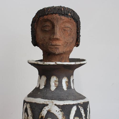 Albert Thiry, Robed Figure' French Stoneware Sculpture1960s, Stoneware For Sale - Image 11 of 18
