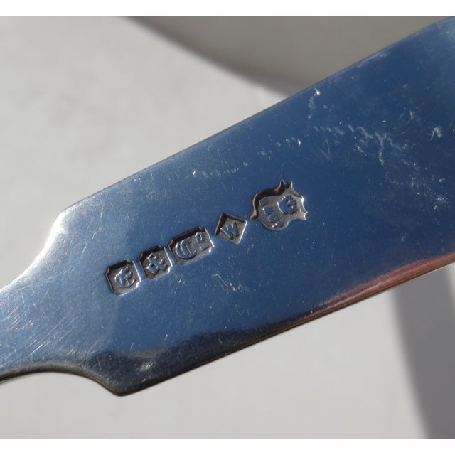 Metal Silverplate Fish Server English For Sale - Image 7 of 9