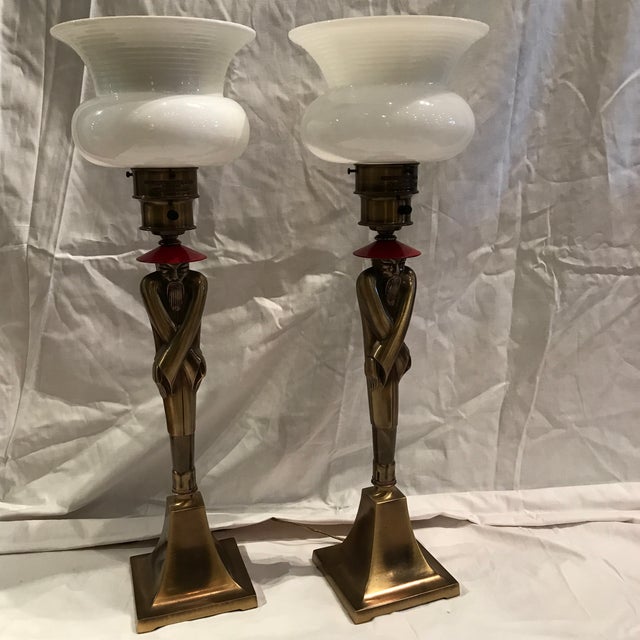 Art Deco Victor Schreckengost Colonial Premier Art Deco Table Lamps - a Pair For Sale - Image 3 of 10