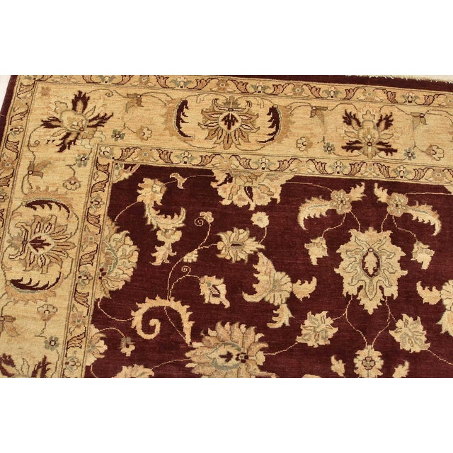 Zielger Rug 8'1'' X 9'10'' Red Wool Traditional Hand-Knotted Oriental Carpet For Sale In Philadelphia - Image 6 of 12
