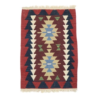 Vintage Persian Shiraz Kilim Rug - 02'00 X 02'11 For Sale