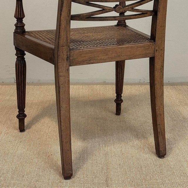 19th Century British Mahogany Edwardian Hand-Carved Armchair For Sale - Image 18 of 18