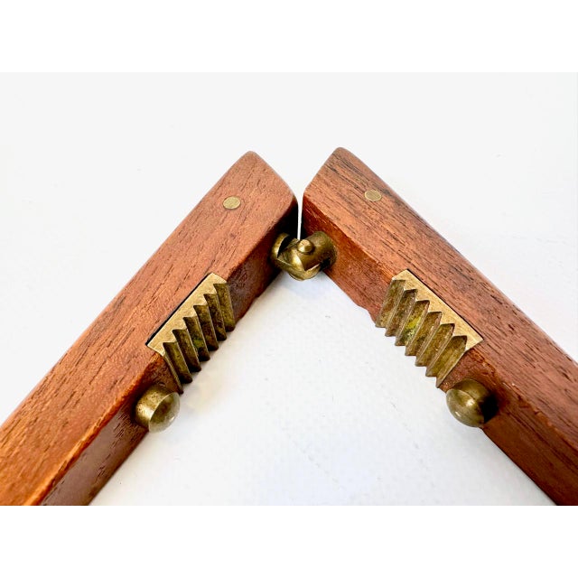 Wood Mid-Century Modern Teak and Brass Nutcracker by Poul Knudsen, 1950s For Sale - Image 7 of 9