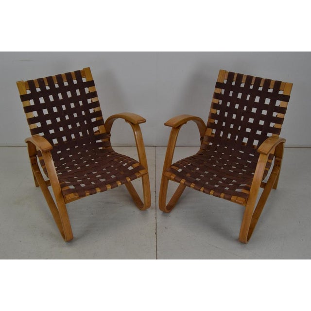 Bent Beechwood Armchairs by Jan Vaněk, 1930s, Set of 2 For Sale - Image 10 of 14