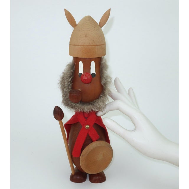 Large Mid 20th Century Danish Modern Teak Viking Figurine, 1960's For Sale - Image 12 of 12