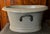 Antique 19th Century French Second Empire Tole Gray Painted Oval Jardiniere Cachepot Planter With Mask Handles For Sale - Image 11 of 18