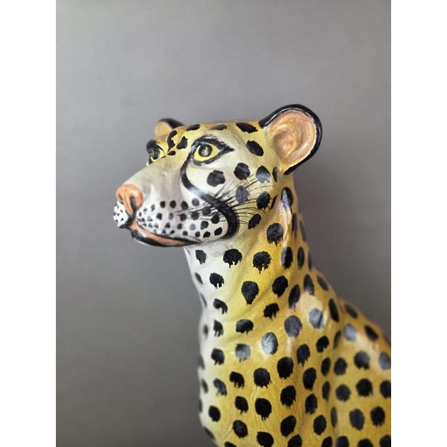 Black Glazed Terracotta Leopard, Italy, 1950s For Sale - Image 8 of 10