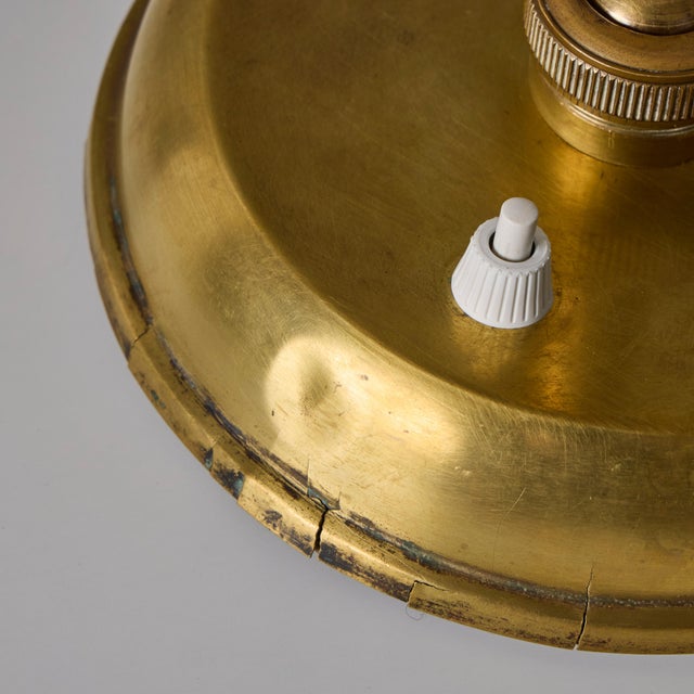 1940s Giovanni Michelucci Patinated Brass Adjustable Banker Lamp for Lariolux For Sale - Image 17 of 18