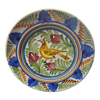 Vintage French Provincial Faience Plate, Signed "Bm For Sale