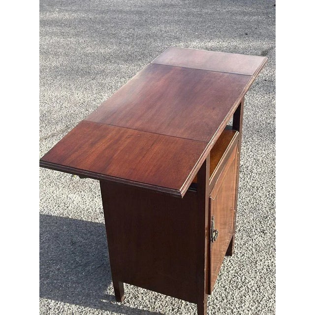 Edwardian Bedside Cabinet in Mahogany with Fold Out Flaps For Sale - Image 9 of 10