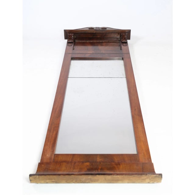 Mahogany Mirror, Denmark, 1880s For Sale - Image 3 of 9
