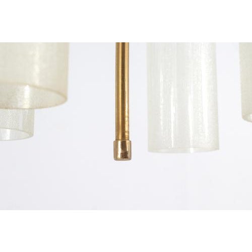 Mid-Century Brass and Glass Suspension Lamp from Arredoluce Monza, Italy, 1960s For Sale - Image 14 of 18