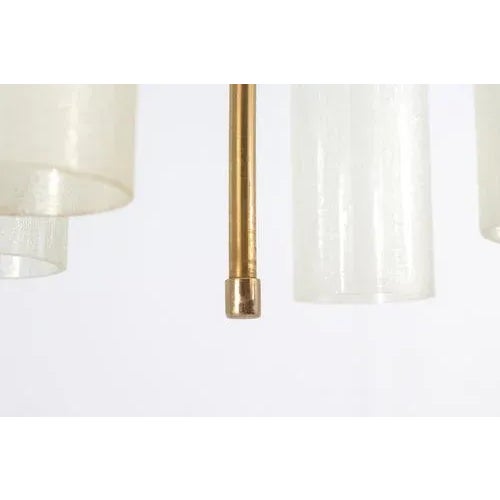 Mid-Century Modern Brass and Glass Suspension Lamp from Arredoluce Monza, Italy, 1960s For Sale - Image 14 of 18