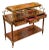French Louis XVI Style Rolling Serving Table – Wood With Gold Leaf Details, 3 Drawers & Casters For Sale