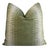 Textile Peter Dunham Designer Olive Green Linen Ikat Feather/Down Pillow For Sale - Image 7 of 8