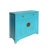Chinese Chinese Simple Narrow Pastel Blue 2 Drawers Side Cabinet For Sale - Image 3 of 6