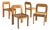 Italian Post Modern Wood Slat Dining Chairs, a Set of 4 For Sale