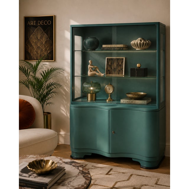 Vintage Art Deco Display Case, 1950s For Sale - Image 11 of 11