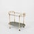 1970s Mid-Century Italian Serving Bar Cart in Gilt Metal and Green Mirror Glass, 1970s For Sale - Image 5 of 10