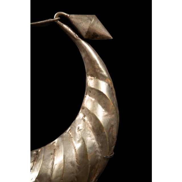 Early 20th Century Early 20th Century Miao Minority Tribe Silver Necklace 11.5"H For Sale - Image 5 of 5