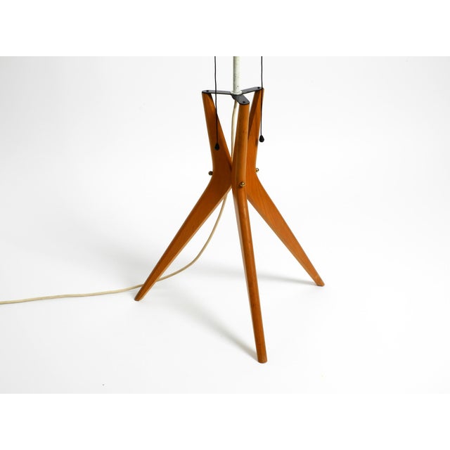 Mid-Century Modern Tripod Floor Lamp in Walnut, 1950s For Sale - Image 9 of 18