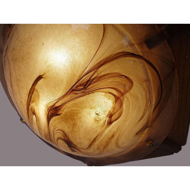 Large Flush Mount in Amber Murano Glass from Kaiser, 1960s For Sale - Image 4 of 7