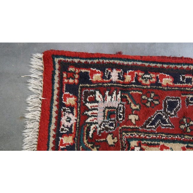 Purple Vintage Rug with Mainly Red and Blue Tones For Sale - Image 8 of 10