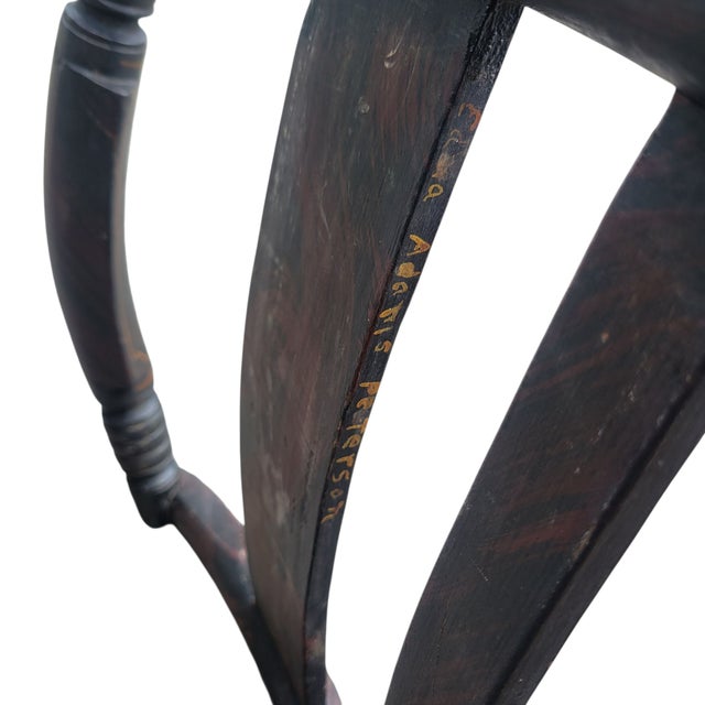 Period Early 19th Century Set of 5 Hitchcock Painted Stenciled Side Chairs For Sale In Boston - Image 6 of 18