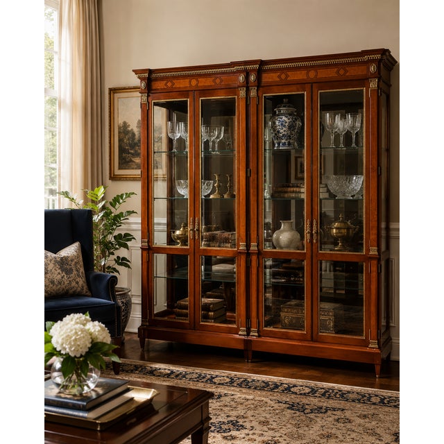 An exceptional matched pair of vitrines by John Widdicomb, showcasing the brand’s refined craftsmanship and timeless...