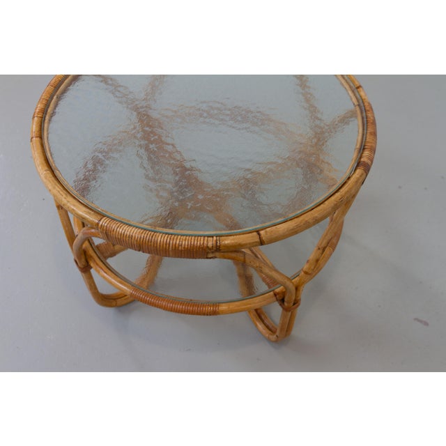 Danish Bamboo, Rattan and Glass Table by Tove Kindt-Larsen for R. Wengler, 1940s For Sale - Image 4 of 18