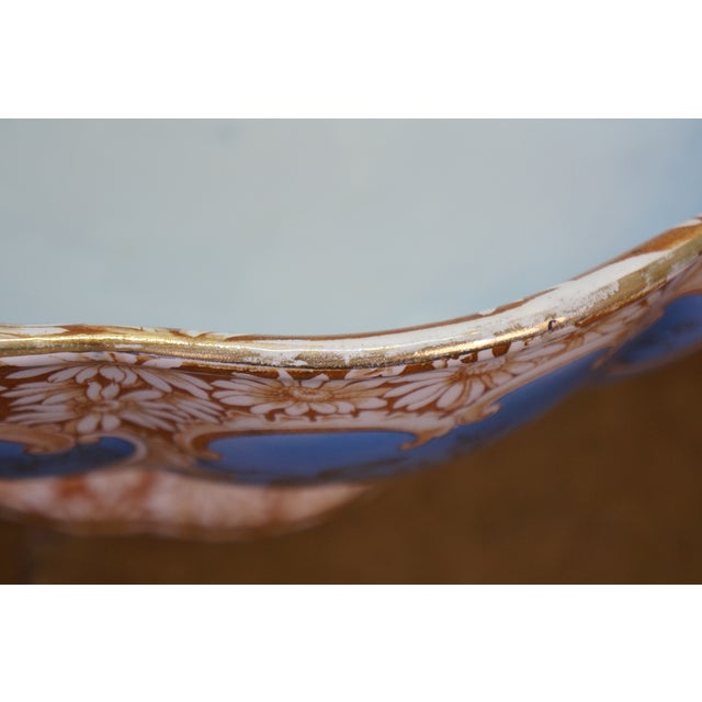 Antique English Royal Furnivals Porcelain Lobed Daisy Centerpiece Punch Bowl For Sale - Image 4 of 16