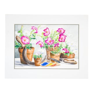Potted Wild Roses - Tomoko Parry, C. 1990s For Sale